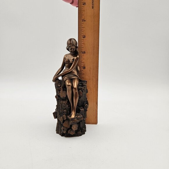 Vintage 1977 Giovanni Schoeman Cold Cast Bronze Sculpture Wood Nymph - Picture 8 of 9